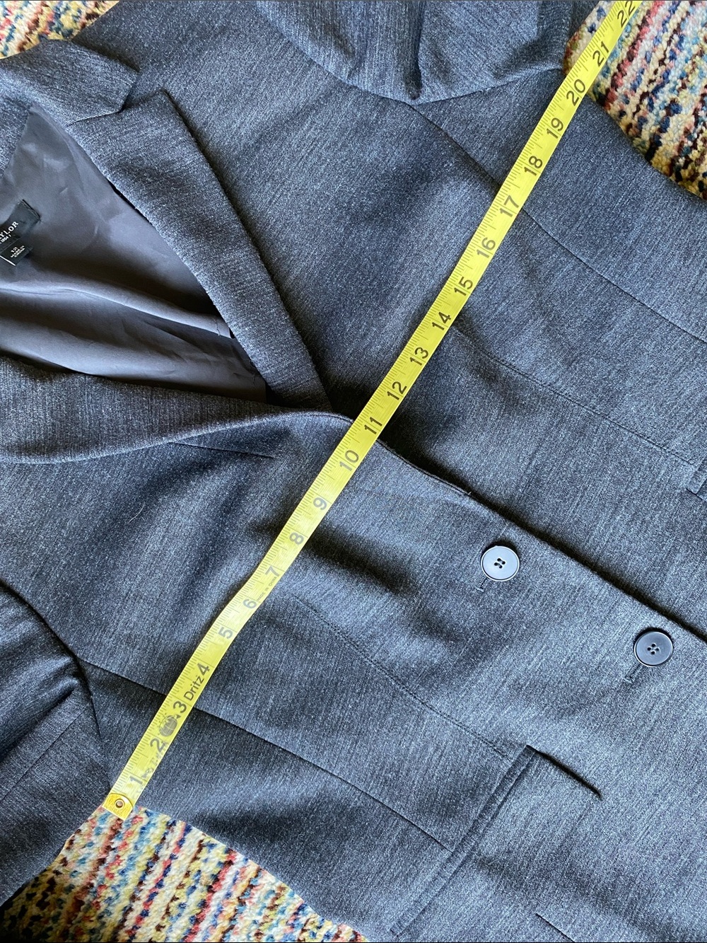 Ann Taylor Charcoal Gray Wool/Poly Blazer - Picture 6 of 12